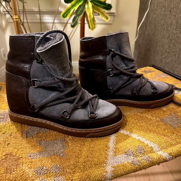 Isabel Marant Lace Up Brown Boots - Picture 1 of 3